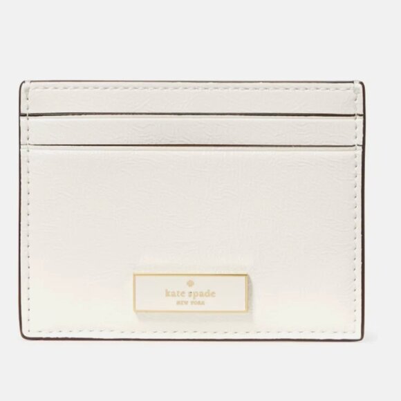 kate spade Accessories - New Bridget Crinkle Patent Small Slim Card Holder Meringue